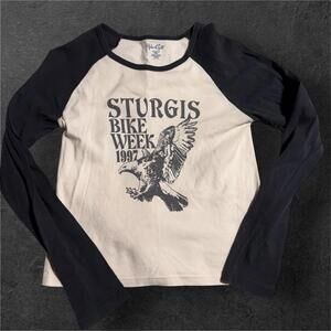 John Galt Brandy Melville Sturgis Long Sleeve Crop Top One Size, Great Condition